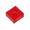 1x1 Plate Clear Red (1 each) - Bricks