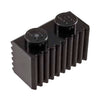 1x2 Brick with Grille Black (1 each) - Bricks