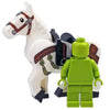 Minifig White Horse with Brown Body Strap - Animals
