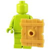 Minifig Gold Wooden Shield - Shield