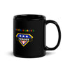 Brick Forces Heroes with Dark Knight Black Glossy Mug