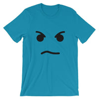 Brick Forces Angry Face Short-Sleeve Unisex T-Shirt - Aqua / S
