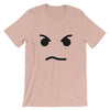Brick Forces Angry Face Short-Sleeve Unisex T-Shirt - Heather Prism Peach / XS