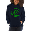 Brick Forces Dinosaur Unisex Hoodie - Navy / S - Printful Clothing