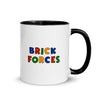 Brick Forces Heroes Mug with Color Inside - Printful Clothing