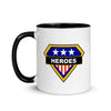 Brick Forces Heroes Mug with Color Inside - Black - Printful Clothing