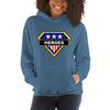 Brick Forces Heroes Unisex Hoodie - Indigo Blue / S - Printful Clothing