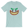 Brick Forces Joker Face Short-Sleeve Unisex T-Shirt - Heather Prism Ice Blue / XS