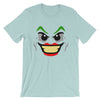 Brick Forces Joker Face Short-Sleeve Unisex T-Shirt - Heather Prism Ice Blue / XS
