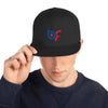Brick Forces Logo 3D Puff Embroidery Snapback Hat - Black - Printful Clothing