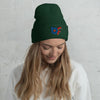 Brick Forces Logo Cuffed Beanie - Spruce - Printful Clothing