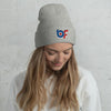 Brick Forces Logo Cuffed Beanie - Heather Grey - Printful Clothing