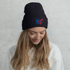 Brick Forces Logo Cuffed Beanie - Navy - Printful Clothing