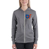 Brick Forces Logo Unisex Zip Hoodie - Grey Triblend / XS - Printful Clothing