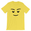 Brick Forces Minifig Happy Face Short-Sleeve Unisex T-Shirt - Yellow / S