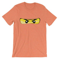Brick Forces Ninja Eyes Short-Sleeve Unisex T-Shirt - Heather Orange / S