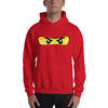 Brick Forces Ninja Eyes Unisex Hoodie - Red / S - Printful Clothing
