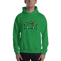 Brick Forces Orc Face Hooded Sweatshirt - Irish Green / S - Printful Clothing