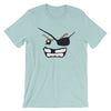 Brick Forces Pirate Face Short-Sleeve Unisex T-Shirt - Heather Prism Ice Blue / XS