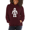 Brick Forces Skeleton Unisex Hoodie - Maroon / S - Printful Clothing
