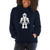 Brick Forces Skeleton Unisex Hoodie - Navy / S - Printful Clothing