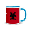 Brick Forces Spider Mug with Color Inside - Blue - Printful Clothing