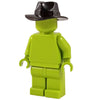 Minifig Cowboy Fedora or Outback Hat BLACK - Headgear