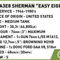 COBI M4A3E8 Sherman Tank 1:48 Scale (320 Pieces) - Tanks