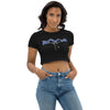 Dark Knight Jumping from Shadows Organic Crop Top - Printful Clothing