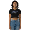 Dark Knight Jumping from Shadows Organic Crop Top - XS - Printful Clothing