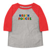 Brick Forces Toddler baseball shirt - Vintage Heather/ Vintage Red / 2T