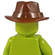 Minifig Cowboy Fedora or Outback Hat BROWN - Headgear