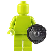 Minifig Black Buckler Shield - Shield