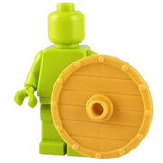 Minifig Gold Wooden Viking Shield - Shield