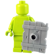 Minifig Silver Wooden Shield - Shield