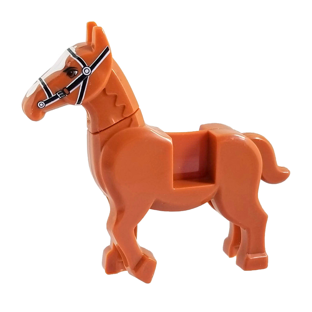 Minifig Pack Horse - Reddish Brown - Animals