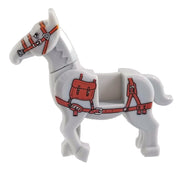 Minifig Pack Horse - Light Grey - Animals