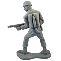 Large Army Soldier Flamethrower - Grey - Collectable