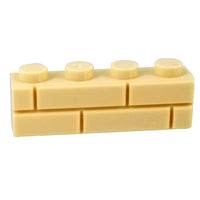50 Brick Pack 1x4 Masonry Profile Brick TAN - Bricks