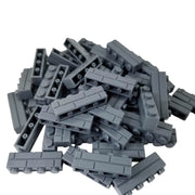 100 Brick Pack 1x4 Masonry Profile Brick DARK GREY - Bricks