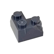 COBI 2x2 Corner Battle Damaged Dark Grey Brick (1 each) - Bricks
