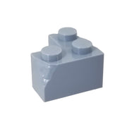 COBI 2x2 Corner Battle Damaged LIGHT Grey Brick (1 each) - Bricks