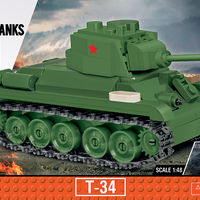 COBI T-34 Tank 1:48 Scale (268 Pieces) - Tanks