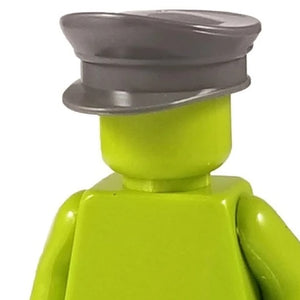 Minifig World War II Officer Visor Crusher Cap Grey - Headgear