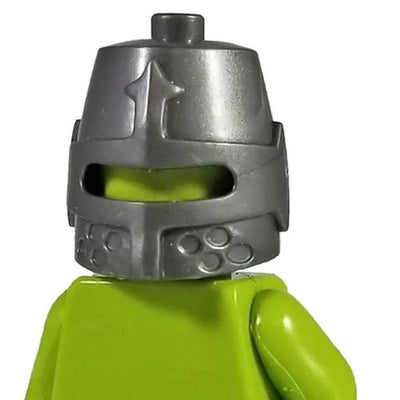 Minifig Dark Grey Knight Helmet with Eye Slit - Headgear