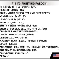 COBI F-16C Fighting Falcon (415 Pieces) - Airplanes