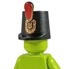 Minifig Shako with Red Plume and Gold Emblem - Headgear