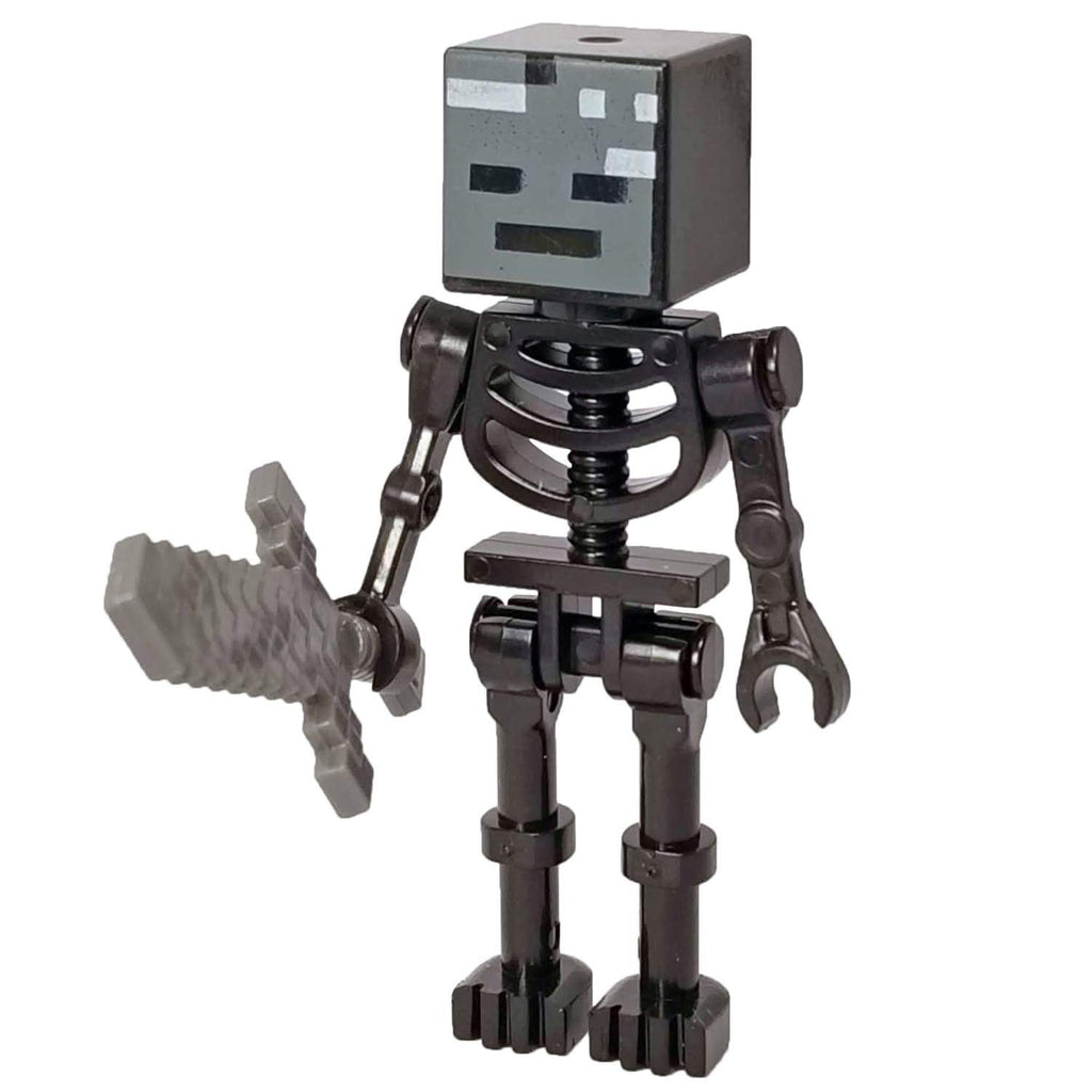 Minifig Cube Head Skeleton Black - Minifigs