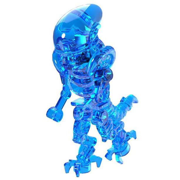 Minifig Tall Alien Translucent Blue - Minifigs