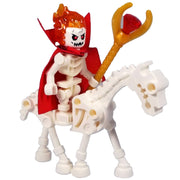 Minifig White Skeleton Magician and Horse - Minifigs
